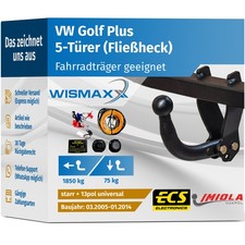 ANHÄNGERKUPPLUNG starr passt für VW Golf Plus 05-14 +13polig E-Satz ABE