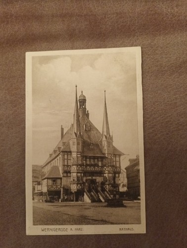 Brocken wernigerode rathaus - ak,