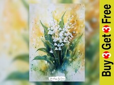 Zartes maiglöckchen aquarell - maiglöckchen,,