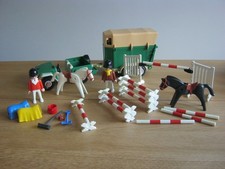 Vintage Playmobil 3140 Jeep mit Pferd & Anhänger