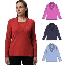 Gollehaug Pullover Navy, Sky