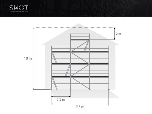 10x7 giebelgerüst - 10x7,5m,