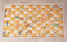 Alter Spielplan Spielende Kinder Leiterspiel Spielplatz Schaukel Pferderennen