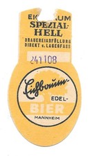 Bieretikett Eichbaum-Brauerei Mannheim (HH)