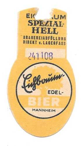 Bieretikett eichbaum brauerei - bieretikett, eichbaum-brauerei