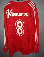 Kinnarp Slutarp IF Trikot Matchworn No.8 Adidas Schweden Rot Langarm XL 1980er
