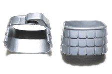 04091, 2x Rüstung, Panzerung, Unterteil, Samurai, Mongole, silber