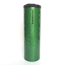 STARBUCKS ©2009 . Tumbler Hammered Troy Green Grün vert 16 oz Thermobecher