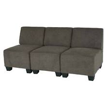 B-Ware Modular 3-Sitzer Sofa Lyon, Stoff/Textil braun, ohne Armlehnen