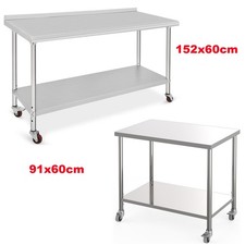 Rollbarer edelstahltisch - rollbarer,