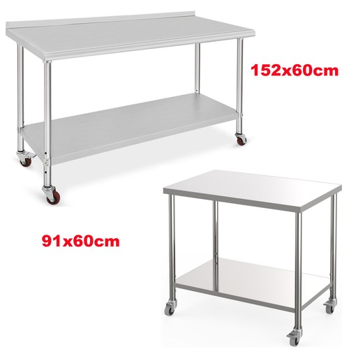 Rollbarer edelstahltisch - rollbarer,