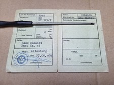 Registrierschein MZ Motorrad Krad RT 125 /1