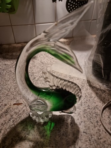 Vintage glas skulptur fisch - vintage,