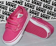Vans ATWOOD V T'S Klettverschluss Canvas Kinder Schuhe Sneaker EU 21 Pink Weiß