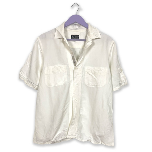 Armani hemd weiß unifarben - hemd,
