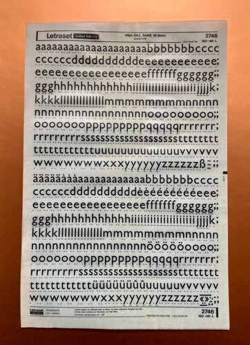Letraset 2746 gill - letraset, sans
