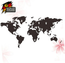 Wandtattoo Weltkarte