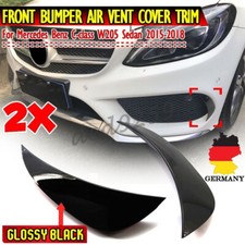 Schwarz Stoßstange Flaps Canard Splitter Für Mercedes Benz W205 S205 C43 2014-18