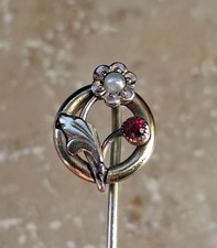 Antike Krawattennadel Blume