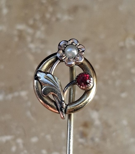 Antike krawattennadel blume - antike,