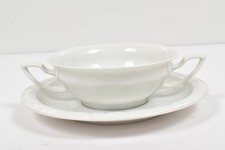 Rosenthal Classic Rose Maria Weiss - Suppentasse Set - 2 Henkel - Neuwertig