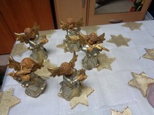 5 hübsche Weihnachtsengel mit Instrumenten, ca. 11 cm hoch