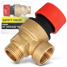 Sicherheitsventil 1/2 AGxIG Überdruckventil Trinkwasser 6 bar Membran Heizung