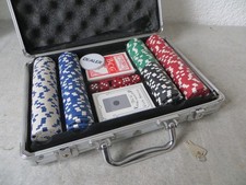 POKER, CHIPS, PLAYCARDS - KOFFER, LEICHTMETALL