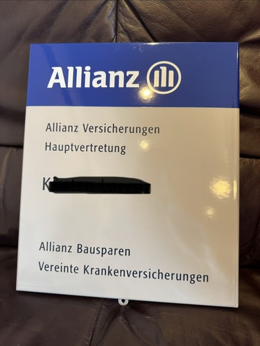 Original allianz emailleschild - original,
