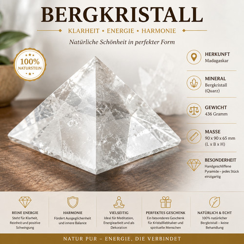 Bergkristall pyramide 436 - bergkristall,