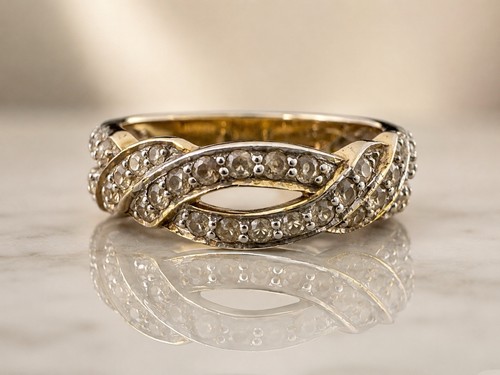 Vintage damenring 375 - vintage,