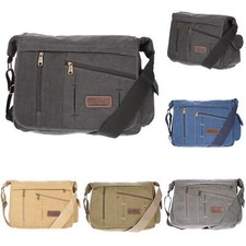Große XL Herren Damen Tasche Messenger Bag Umhängetasche Laptoptasche Canvas