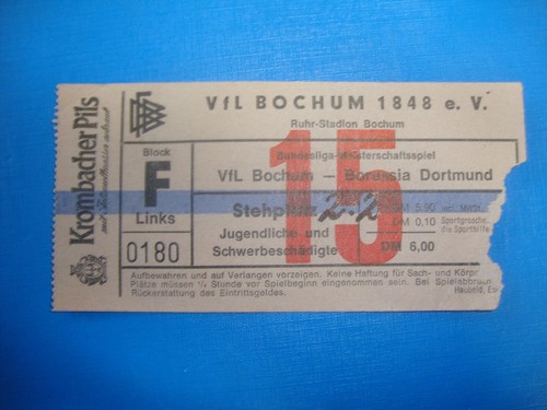 Ticket vfl bochum bvb - 83/84,