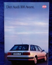 AUDI 100 Avant, Typ C 4,  Prospekt 1.1992....mit Farben und Polstern