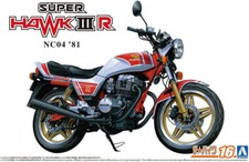 1981 Honda Super Hawk III R NC04 Bike Motorrad 1:12 Model Kit Aoshima 064450