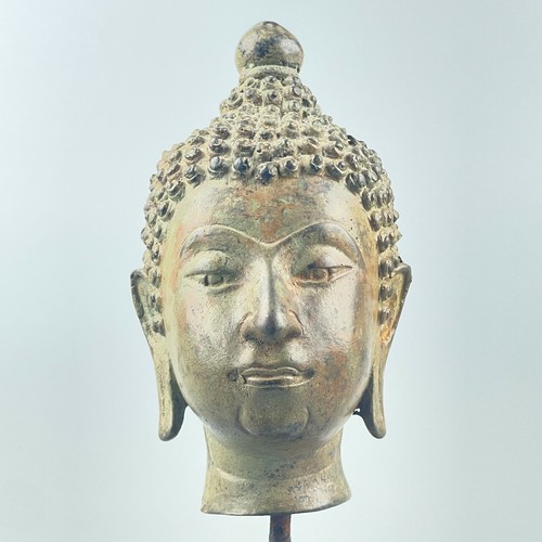 Vintage bronze buddha kopf - vintage,