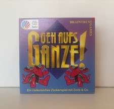 -Geh aufs Ganze! Zonk Sat 1-Gesellschaftsspiel Braintrust Games Komplett Vintage