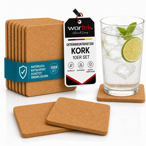 Glasuntersetzer kork schutz - kork,