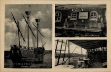 Ak Hansestadt Lübeck, Hansekogge, Admiralskajüte - 4217848