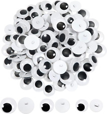 180 Wackelaugen Knopfaugen 15-20mm für Puppen, Häkeltiere, Plüschpuppen