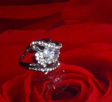 wunderschöner,edler DamenRing* Swarovski*Strass*Design ROSE**Gr. 18*DAS Geschenk