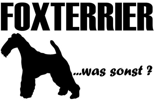 Aufkleber foxterrier - aufkleber,