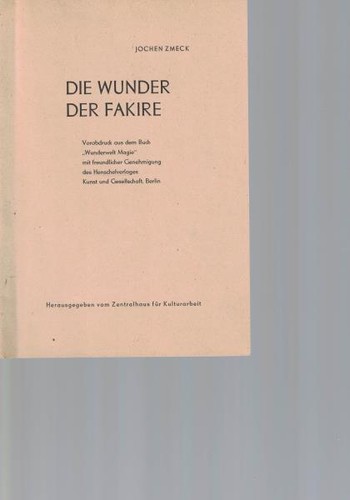Die wunder der - "die,