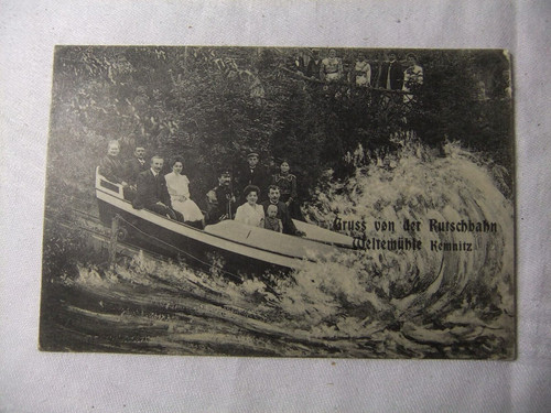 Rutschbahn weltemühle - ak, ,