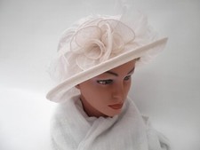 Damenhut weißtöne hochzeit - damenhut,