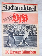 VfB STUTTGART - FC BAYERN MÜNCHEN 1979/80 Stadion Aktuell Stadionzeitung RARITÄT