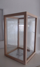 Laterne oben offen Glaskasten Holz und Glas moderne rechteckige Form gebraucht