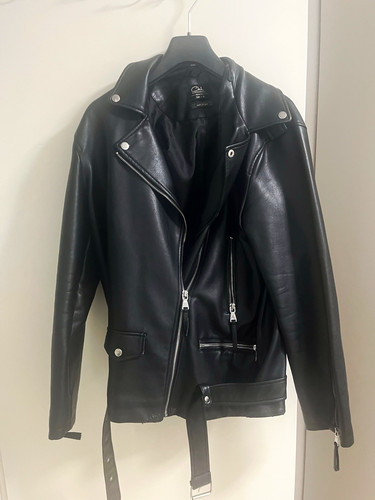 Damen biker lederjacke schwarz - biker,