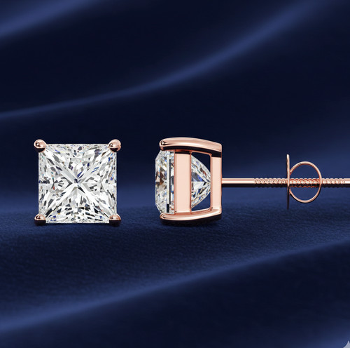 Princess cut diamant - princess, ohrringe