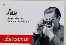 #A0587 -Leica Leitz, Ansetzbarer Schnellaufzug Leicavit  Broschüre